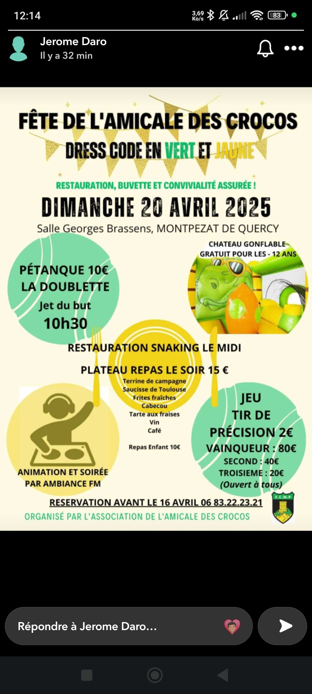 Illustration pour « Fête de l'amicale des crocos »